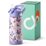 Butterfly Purple Water Bottle 18Oz