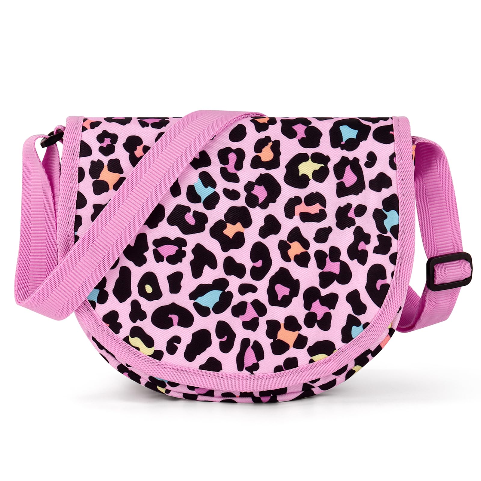 Leopard Pink Saddle Crossbody Purse