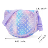 Mermaid Purple Saddle Crossbody Purse