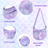 Mermaid Purple Moon Crossbody Purse