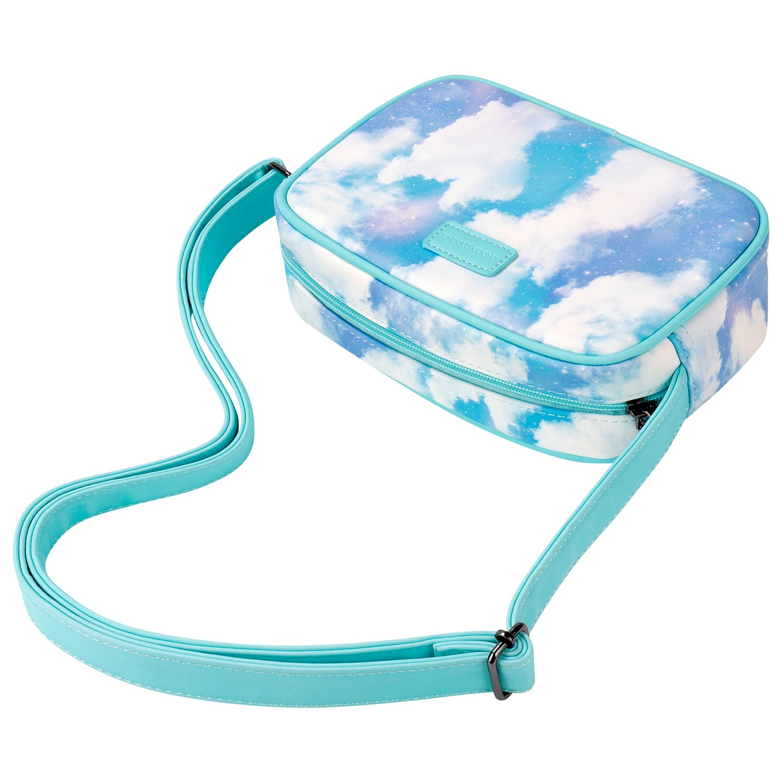 Galaxy Blue Leather Crossbody Bag