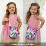 Floral Purple Arch Crossbody Purse