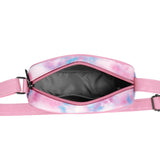 Tie Dye Gradient Pink Leather Crossbody Bag