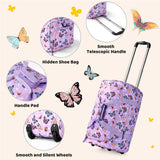 Galaxy Pink Purple Rolling Duffle Bag