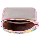 Tie Dye Swirl Rainbows Saddle Crossbody Purse