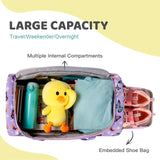 Butterfly Purple Rolling Duffle Bag