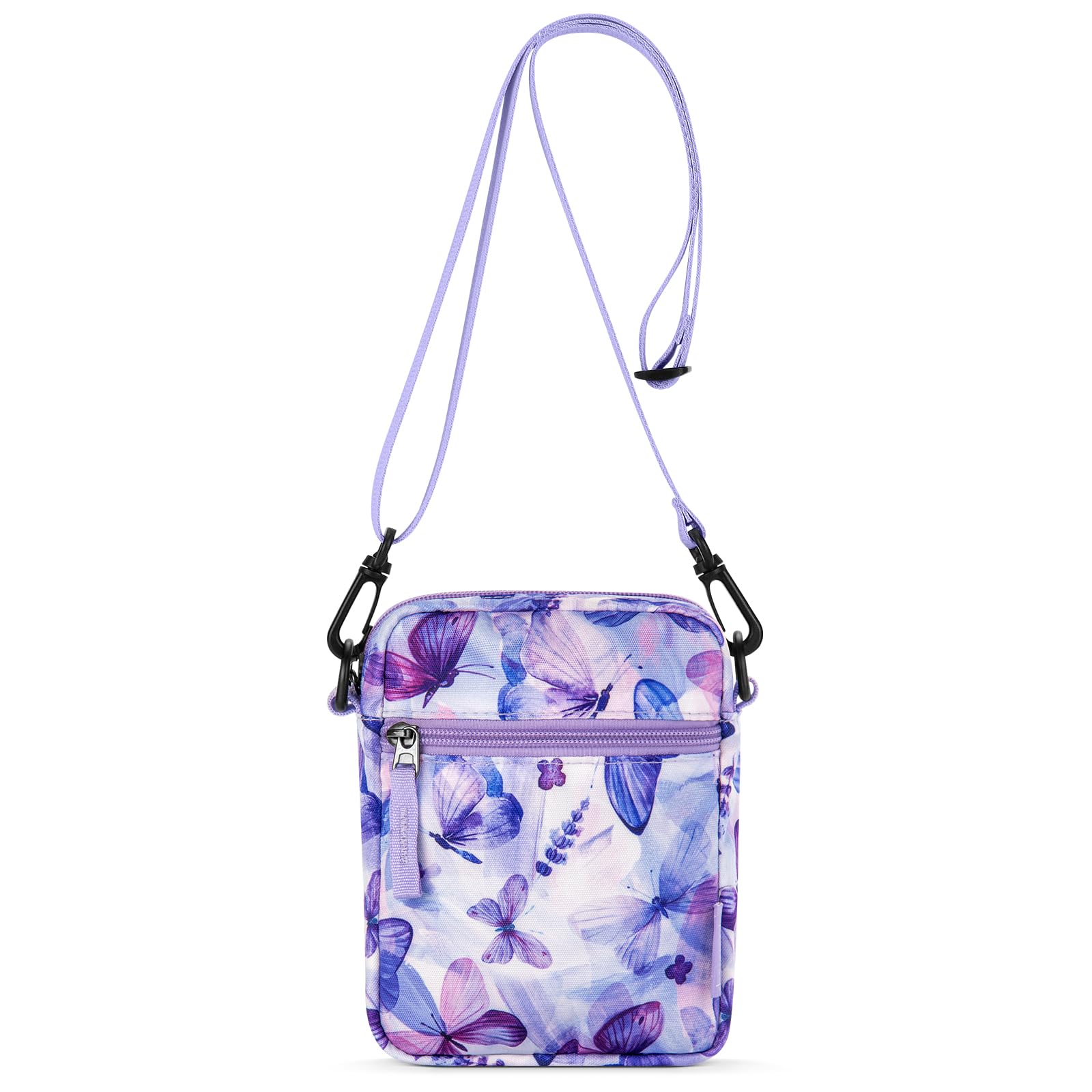 Butterfly Purple Crossbody Purse Small