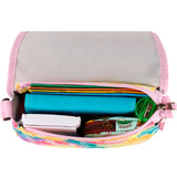 Tie Dye Swirl Rainbows Saddle Crossbody Purse