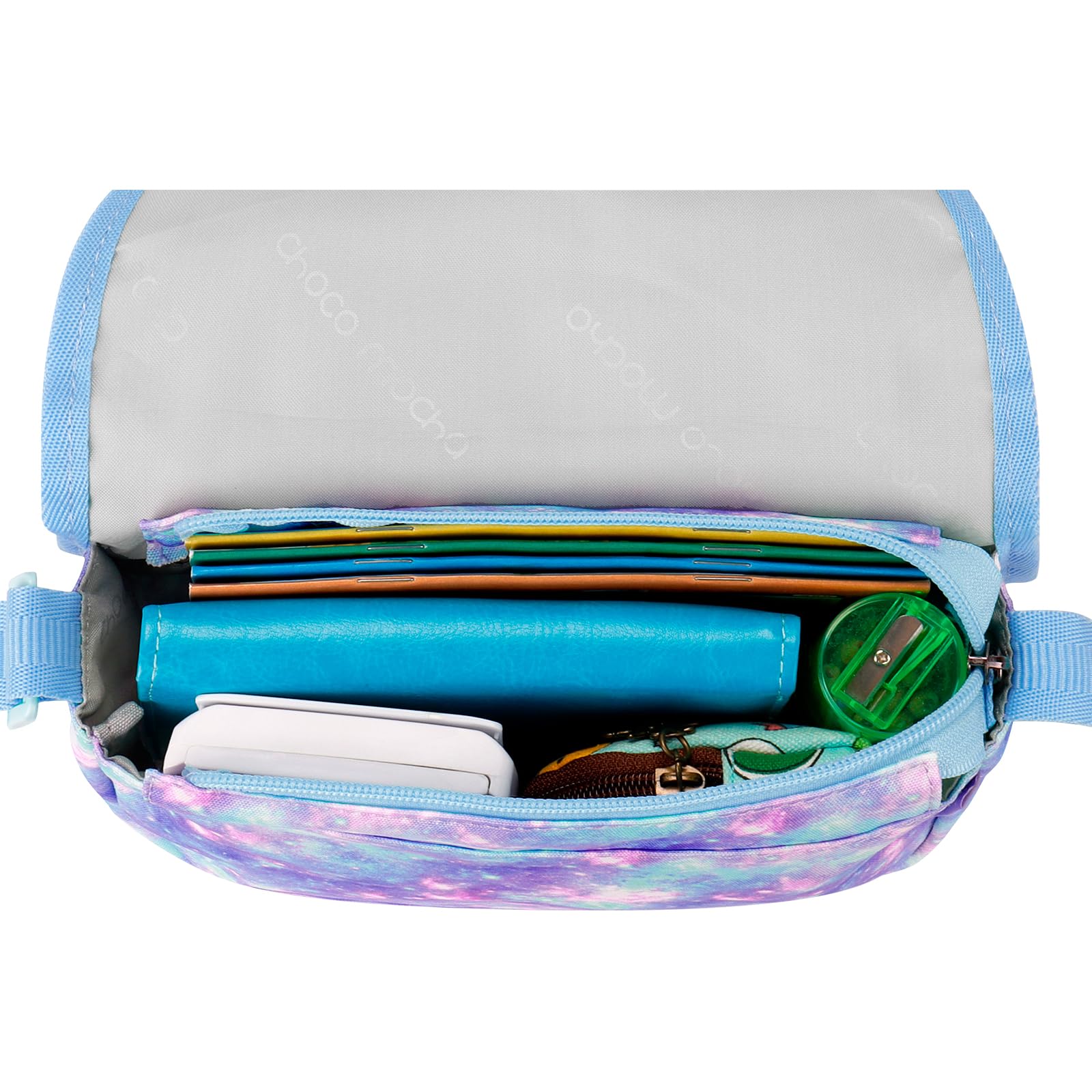 Galaxy Blue Saddle Crossbody Purse