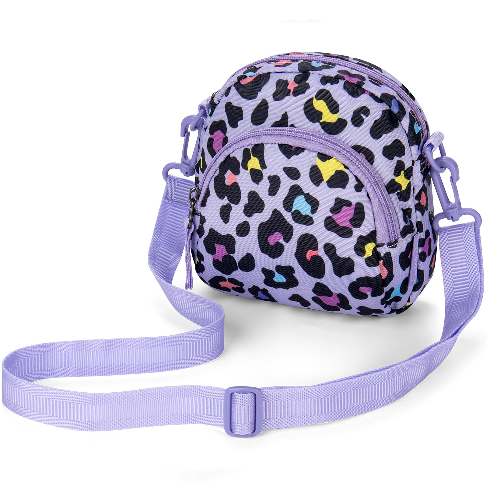 Leopard Purple Arch Crossbody Purse