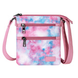 Tie Dye Gradient Pink Leather Crossbody Purse