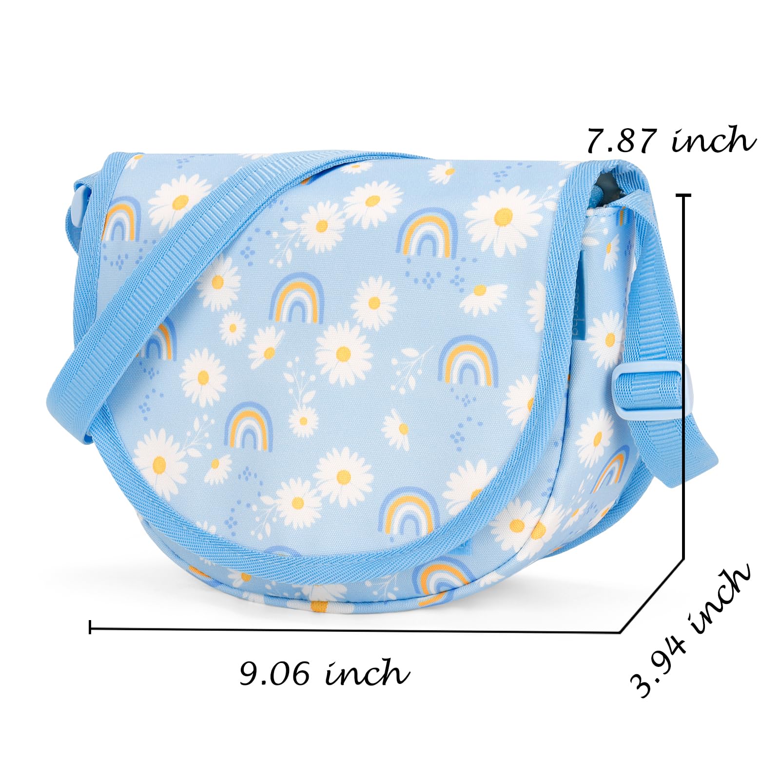 Daisy Blue Saddle Crossbody Purse