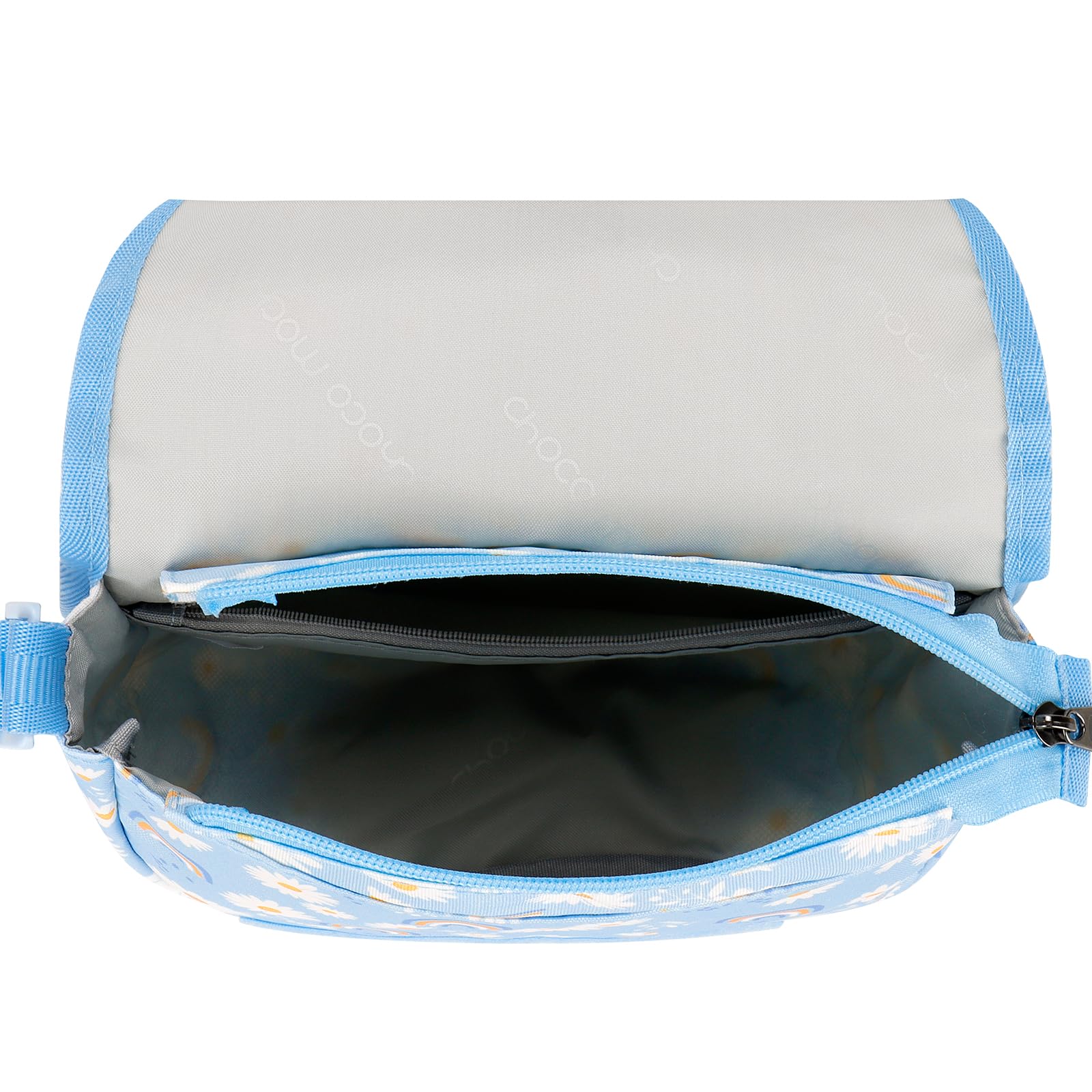 Daisy Blue Saddle Crossbody Purse