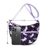 Unicorn Purple Moon Crossbody Purse