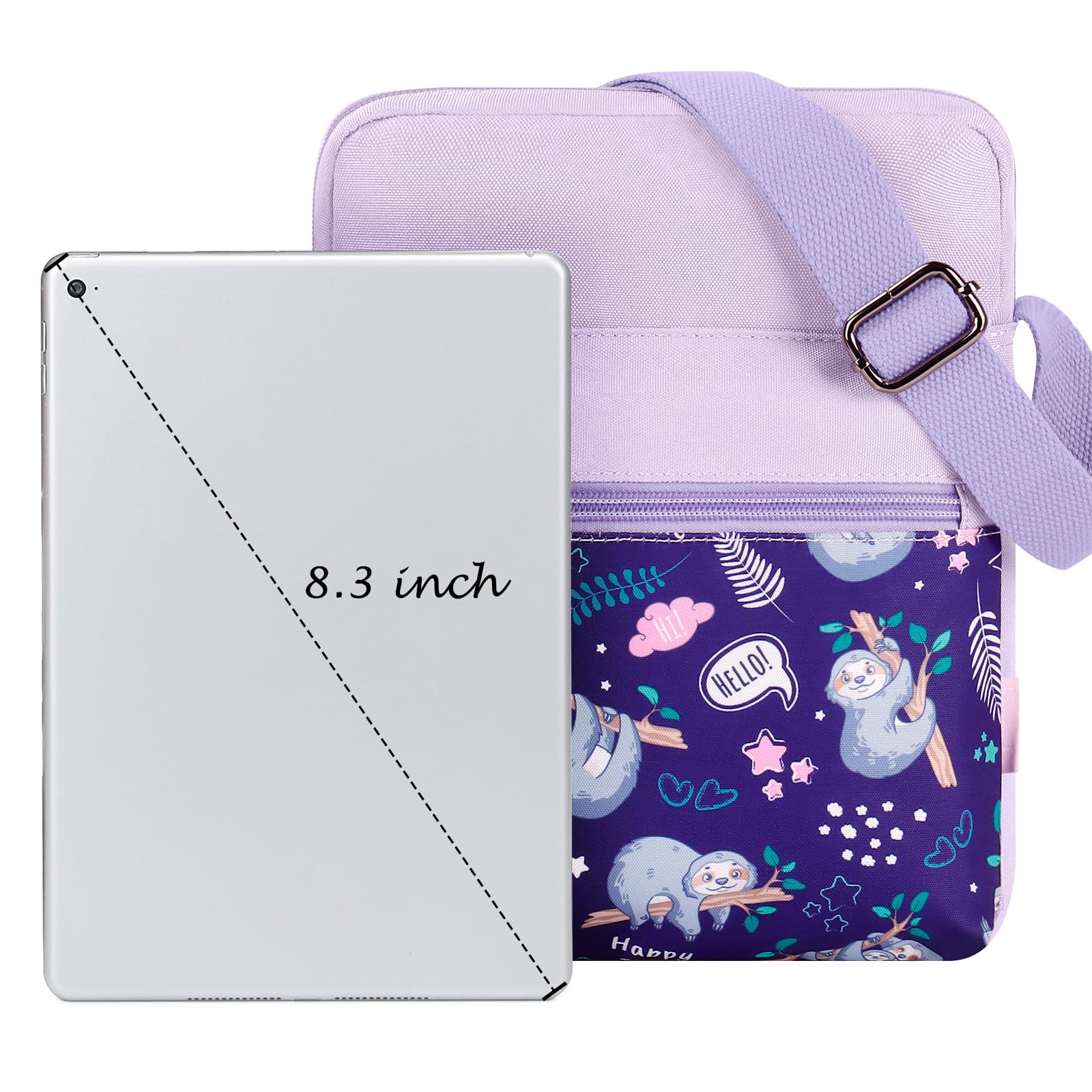 Sloth Purple Crossbody Purse