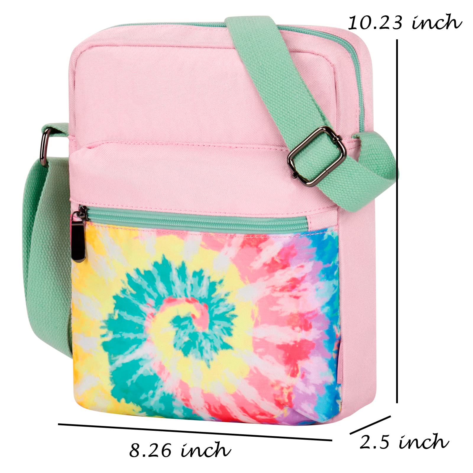 Tie Dye Swirl Rainbows Crossbody Purse