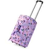 Butterfly Purple Rolling Duffle Bag