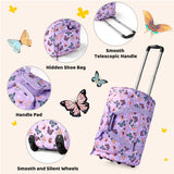 Butterfly Purple Rolling Duffle Bag