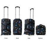 Galaxy Black Rolling Duffle Bag