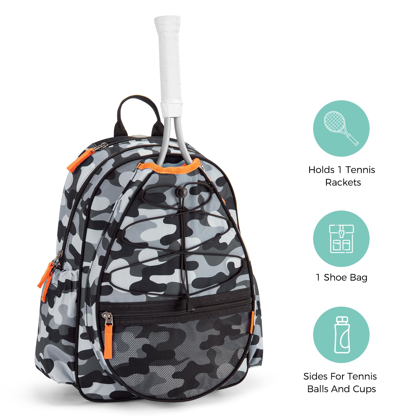 Camo Gray Tennis Bag