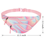 Fluid Colorful Pink Fanny Pack