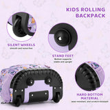 Mermaid Purple Kids Rolling Backpack Set