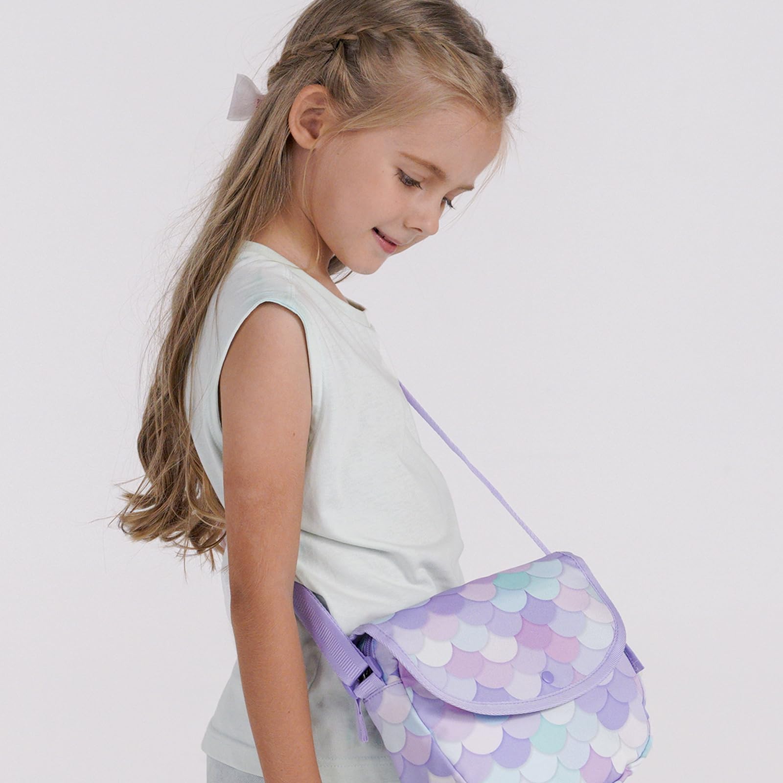 Mermaid Colorful Saddle Crossbody Purses