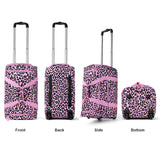 Leopard Pink Rolling Duffle Bag