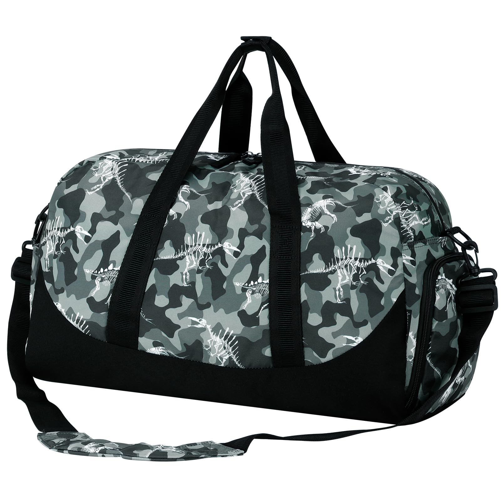 Dinosaur Fossil Gray Duffle Bag