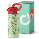 Dinosaur Green Water Bottle 14Oz