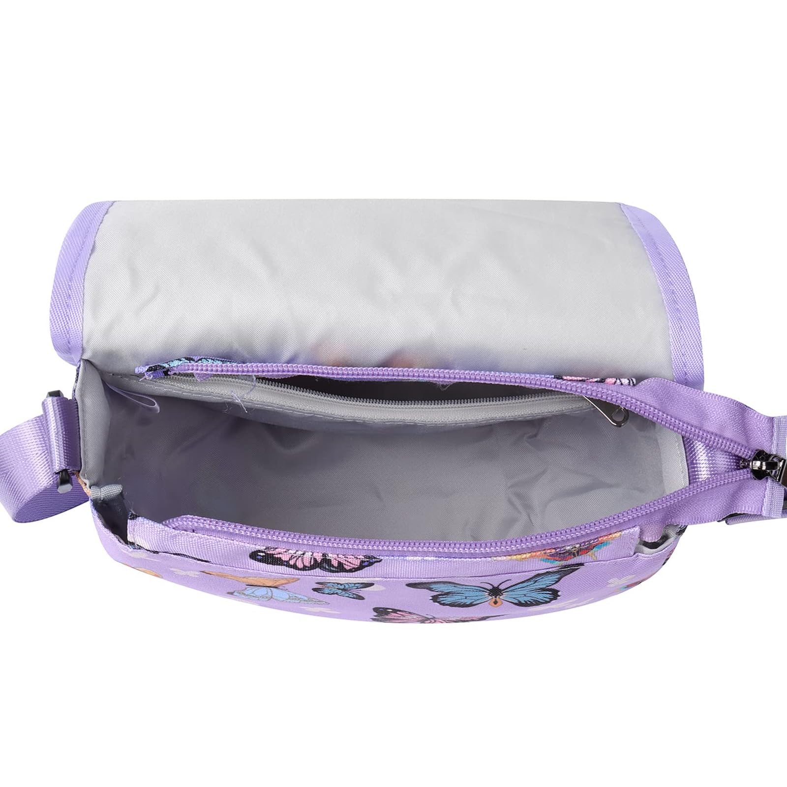 Butterfly Purple Saddle Crossbody Purse