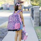 Butterfly Purple Kids Rolling Backpack Set