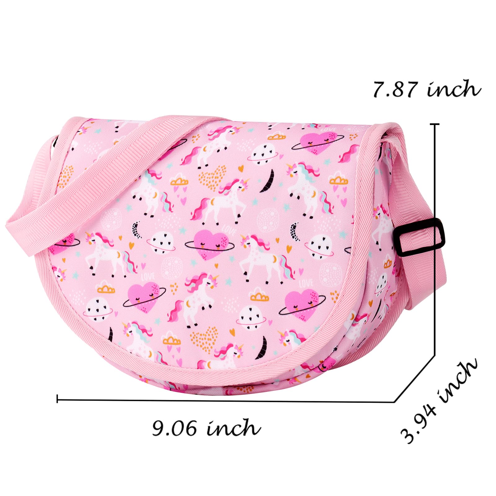 Unicorn Pink Saddle Crossbody Purse