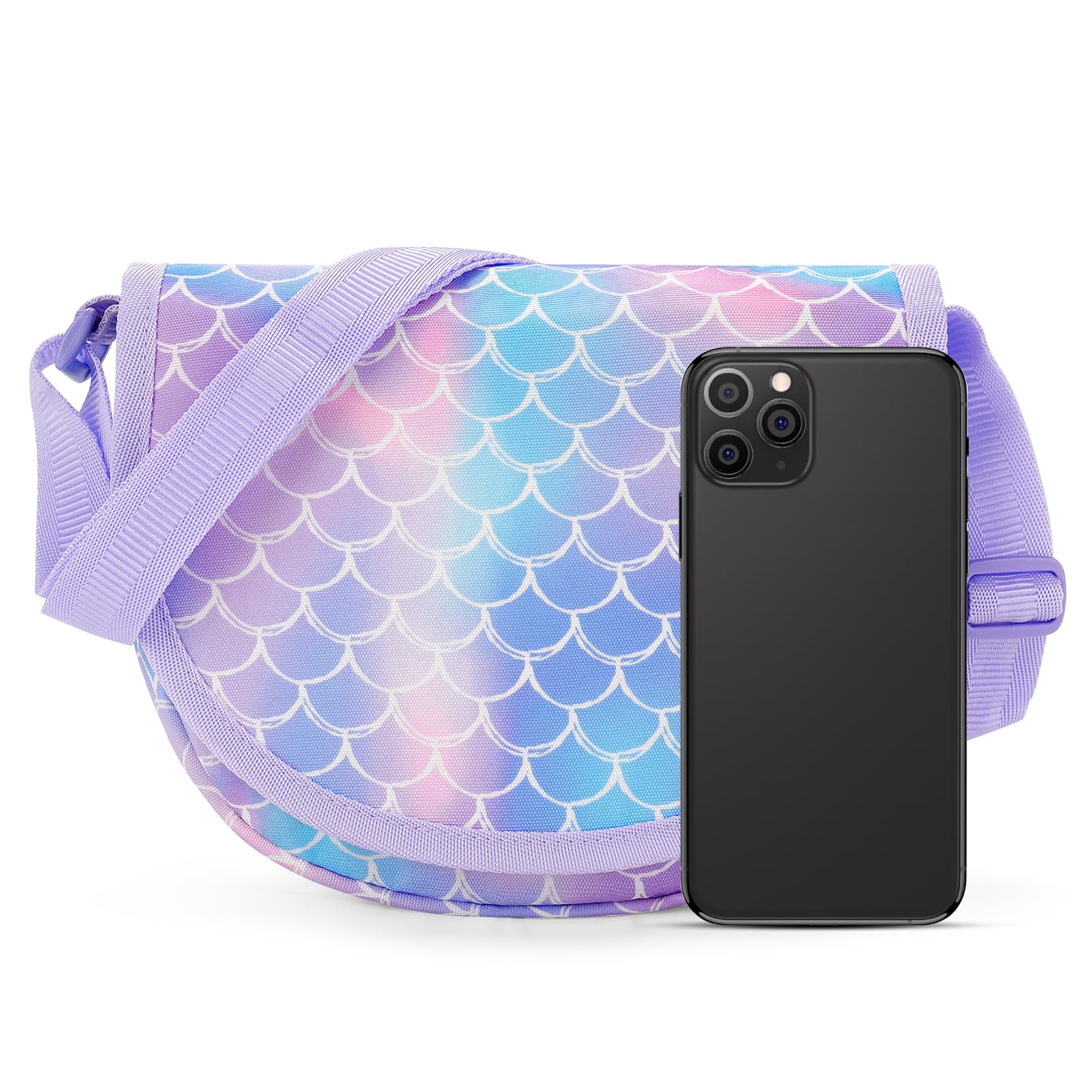 Mermaid Purple Saddle Crossbody Purse