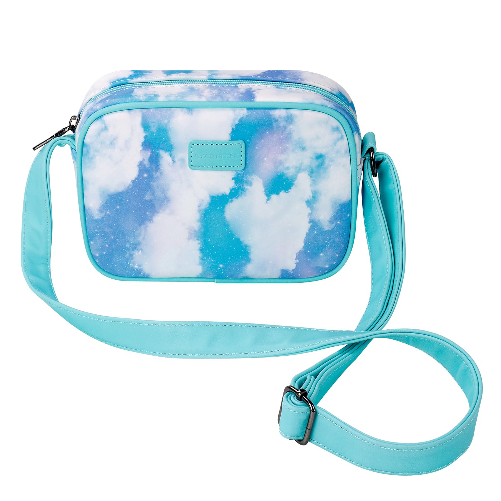 Galaxy Blue Leather Crossbody Bag