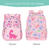 Dinosaur Pink Toddler Backpack 12 Inch