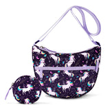 Unicorn Purple Moon Crossbody Purse