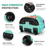 Laser Fluid Teal Teens Rolling Backpack Set