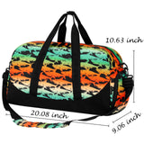 Shark Gradient Orange Duffle Bagv