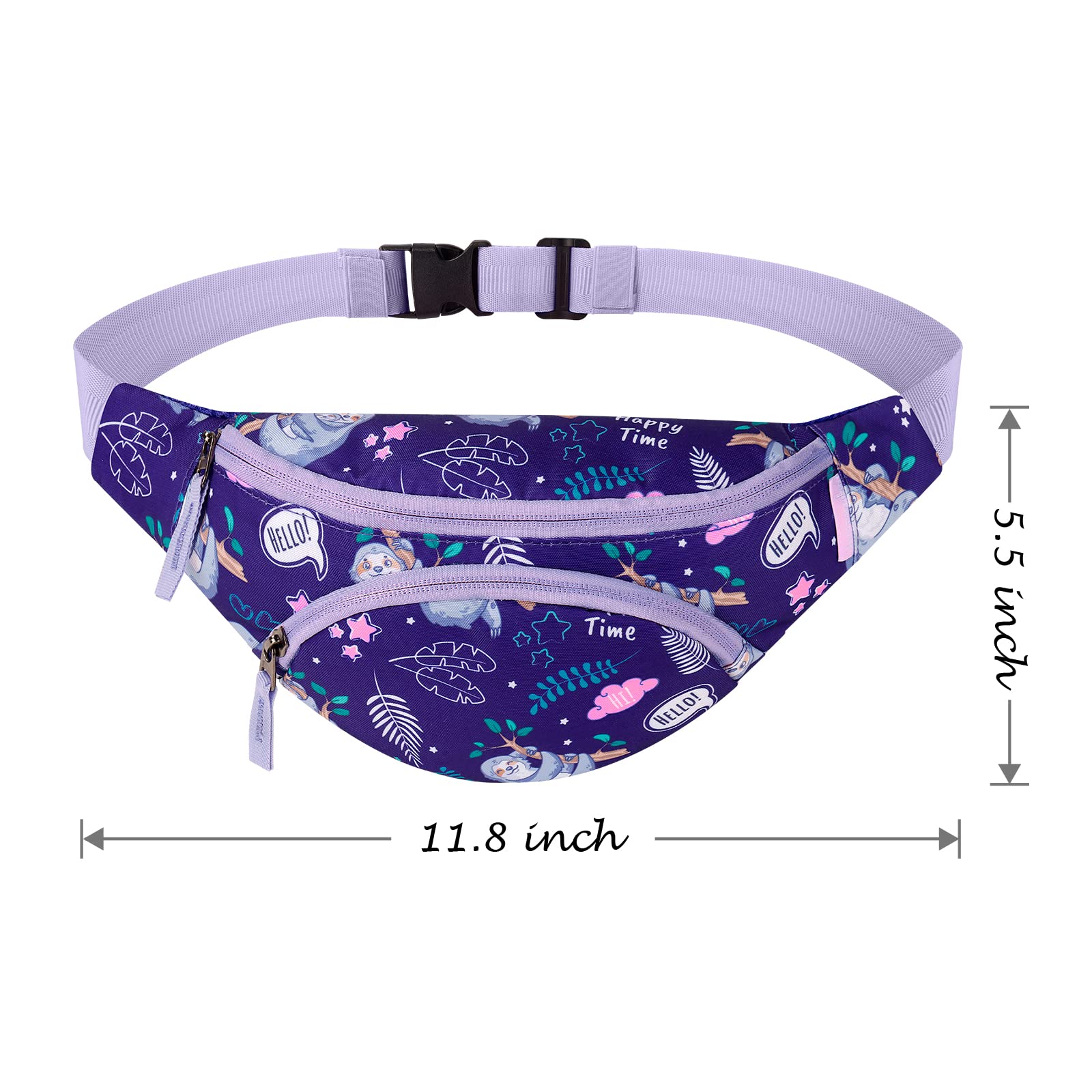 Sloth Purple Fanny Pack