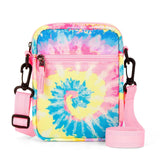 Tie Dye Swirl Rainbows Crossbody Purse Small