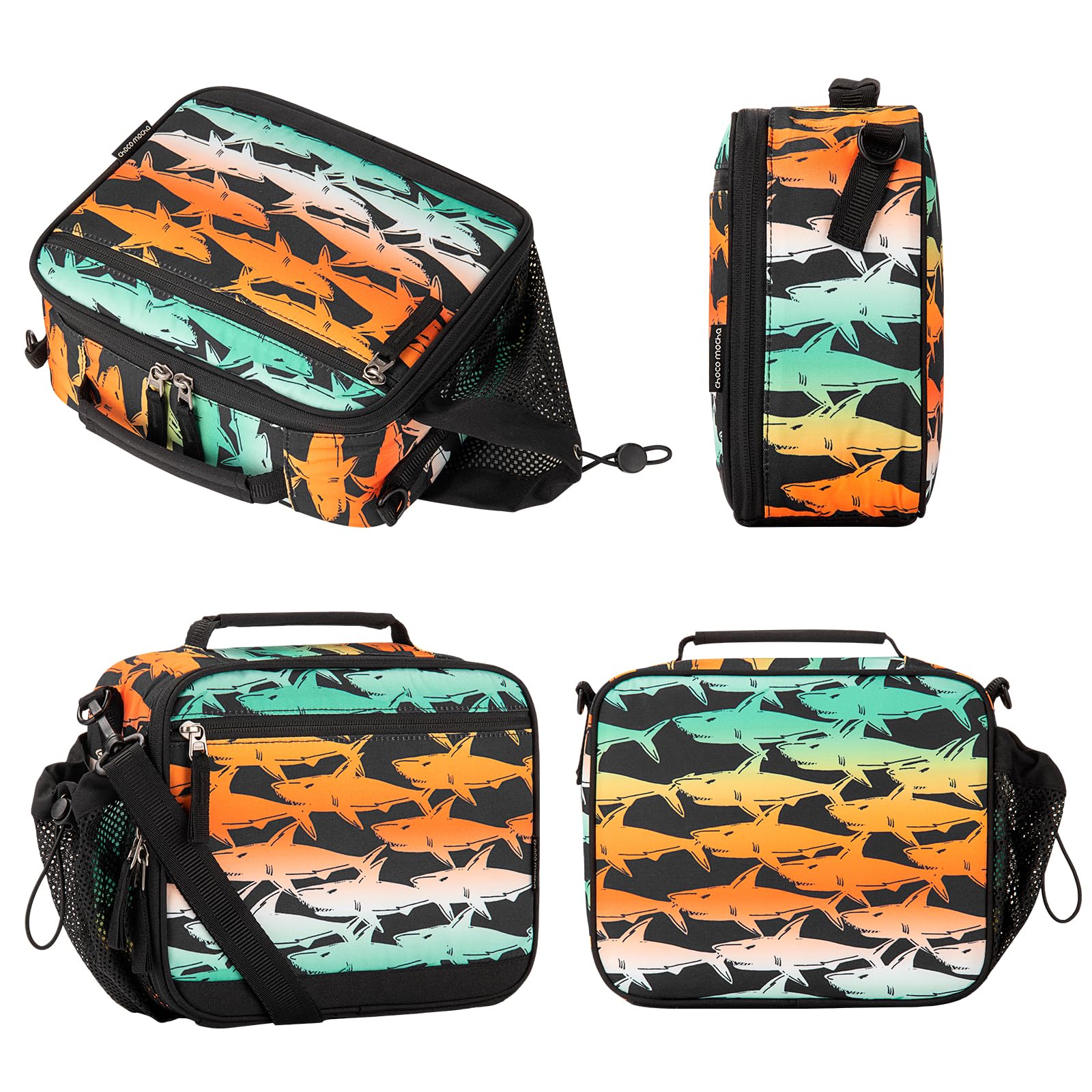 Shark Gradient Orange Lunch Box