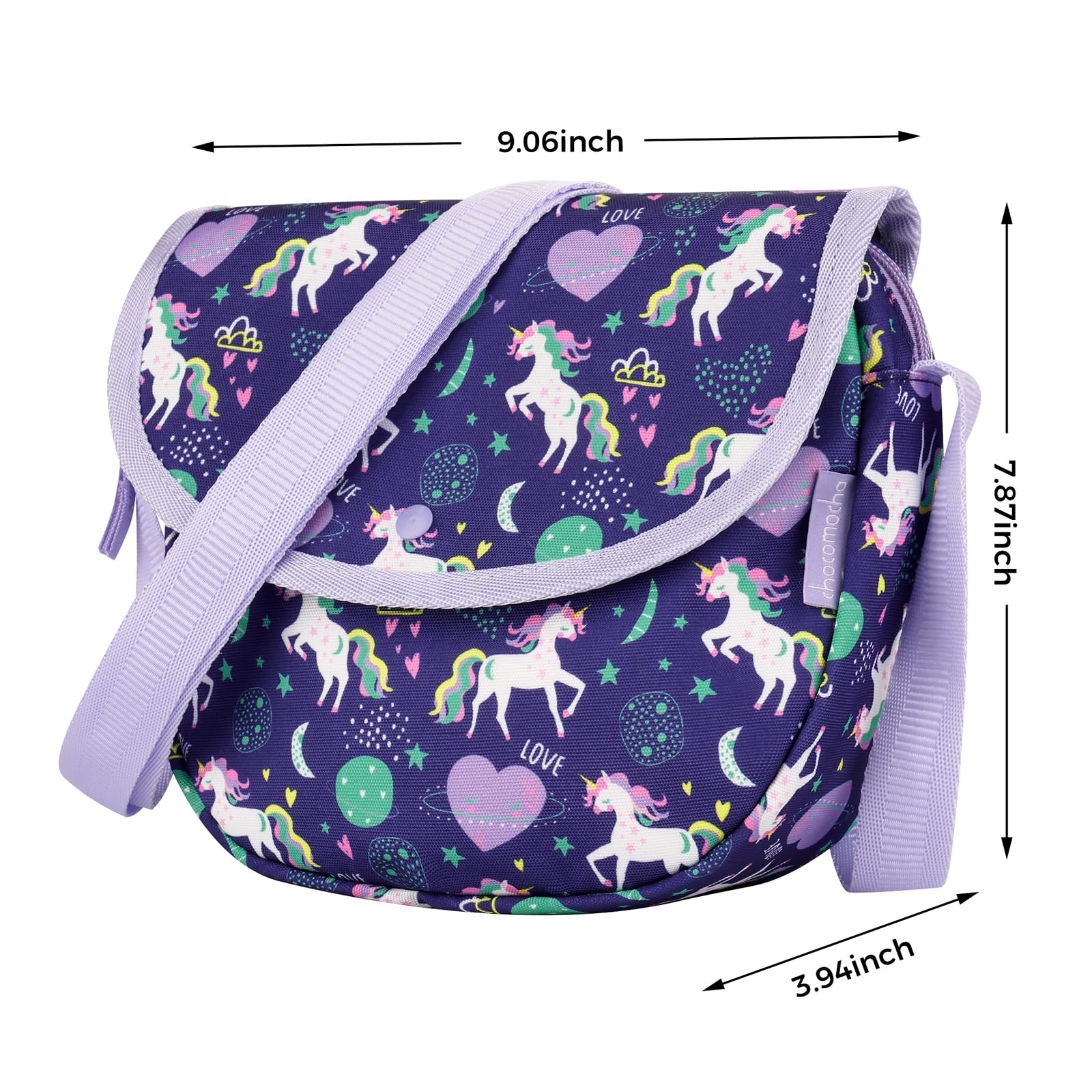 Unicorn Purple Saddle Crossbody Purse