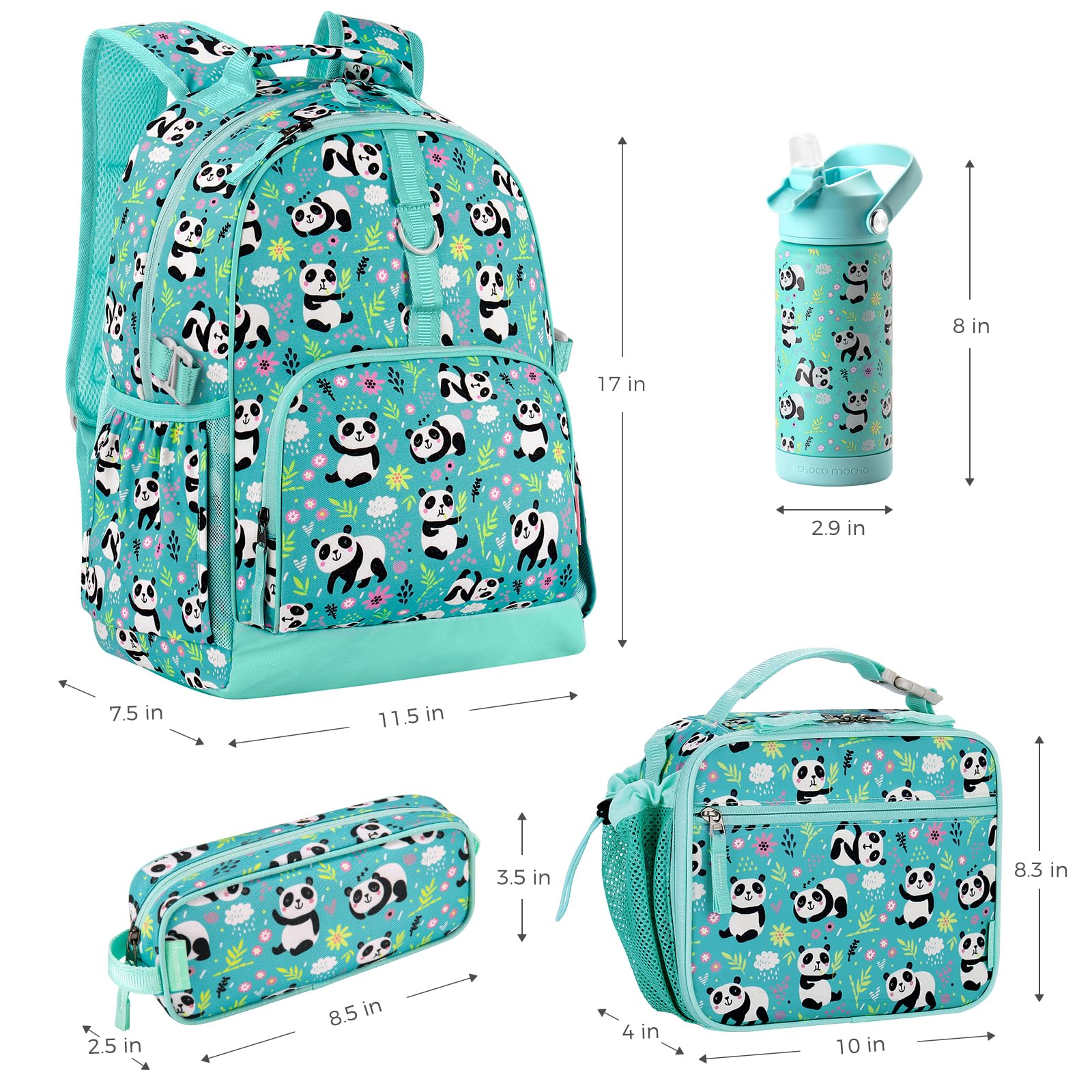 Panda Green Backpack