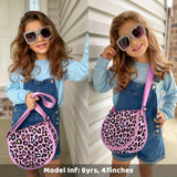 Leopard Pink Saddle Crossbody Purse