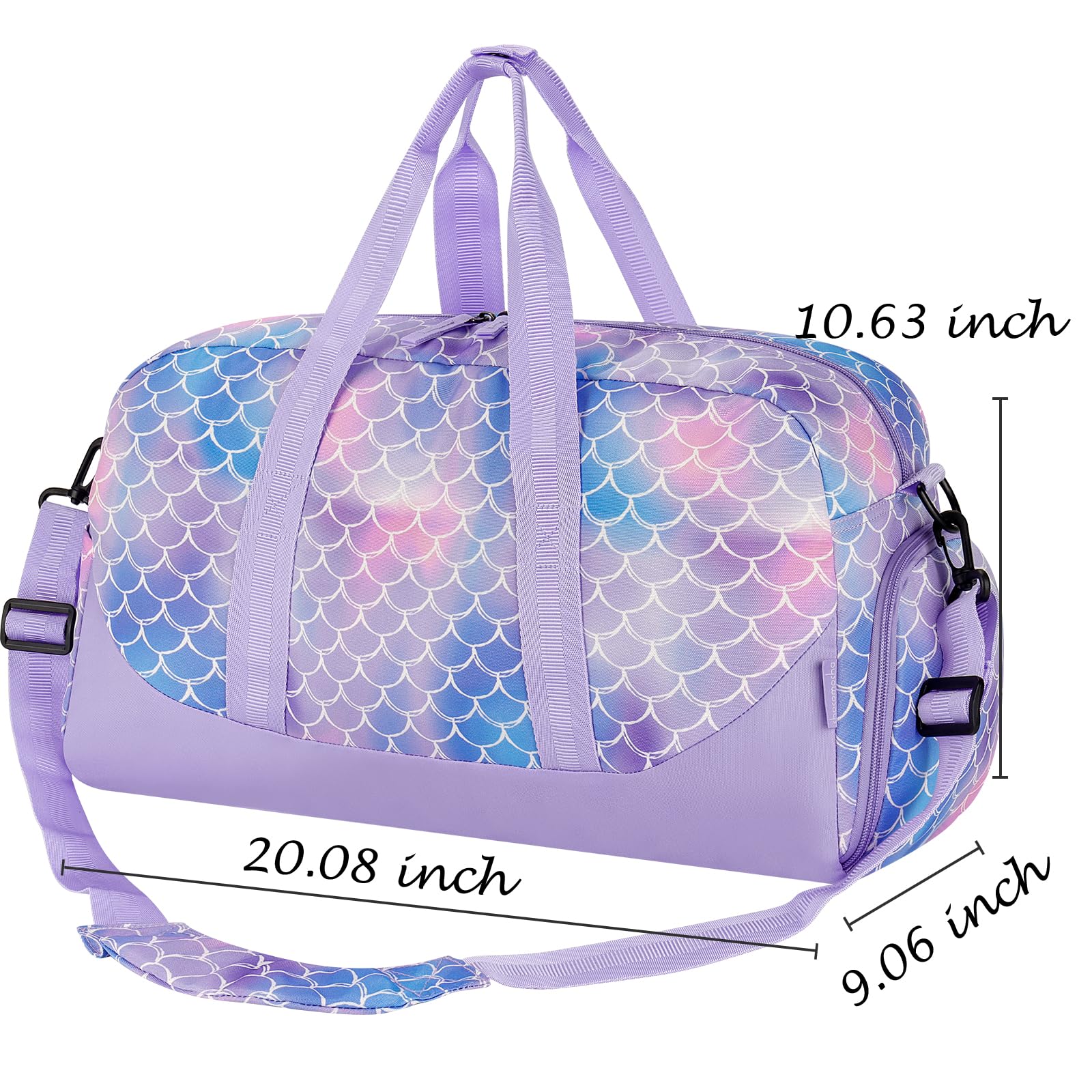 Mermaid Purple Duffle Bag