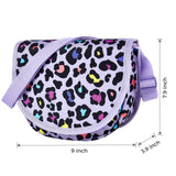 Leopard Purple Saddle Crossbody Purse