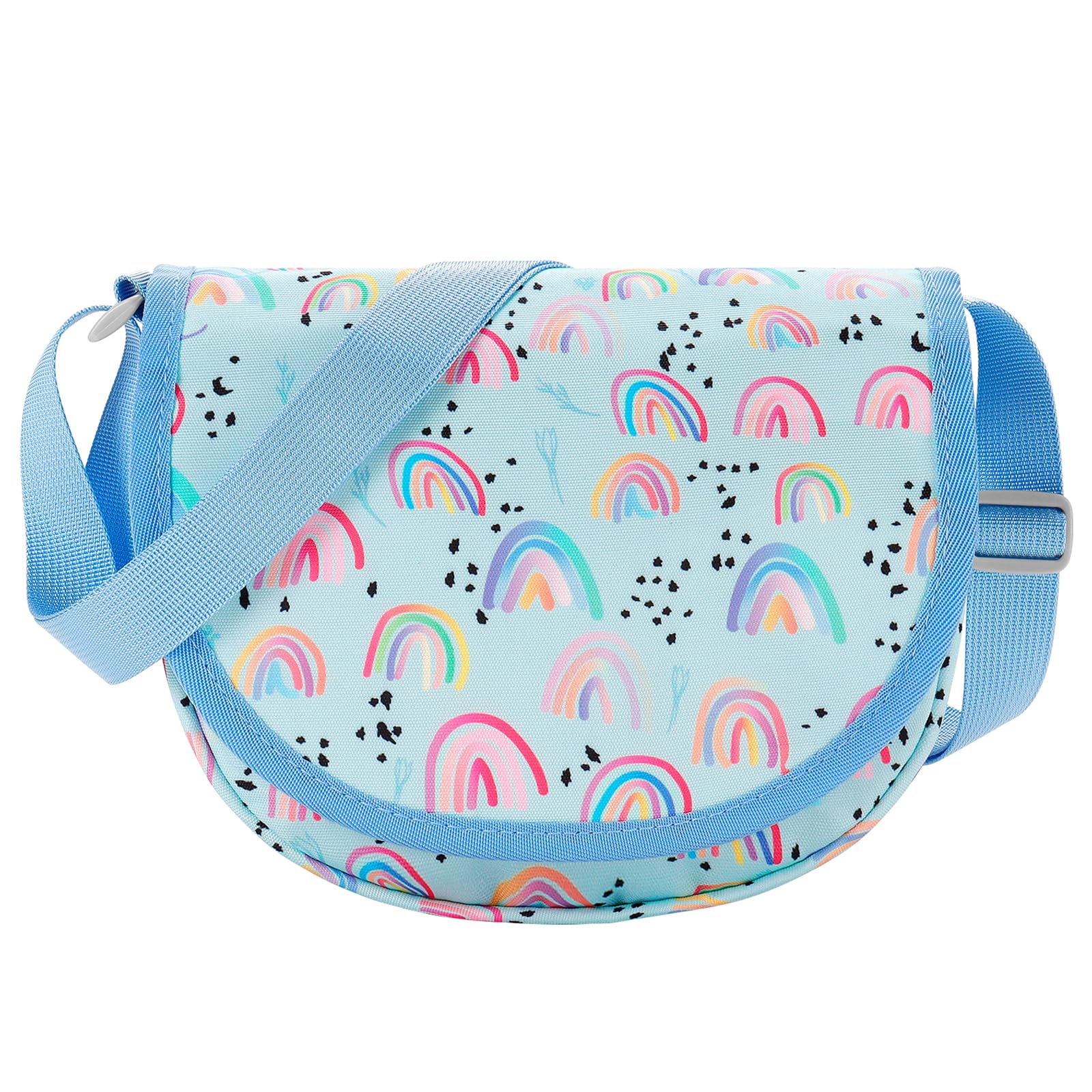 Rainbow Blue Saddle Crossbody Purse