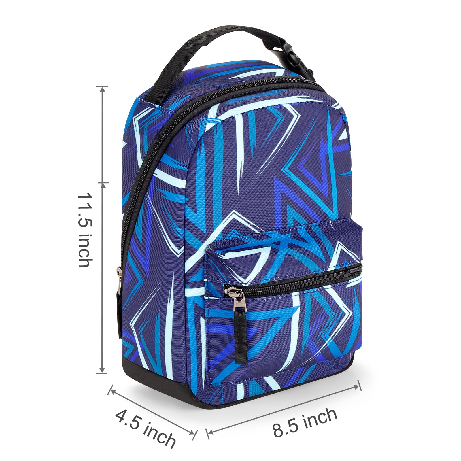 Geometry Blue Portable Lunch Bag