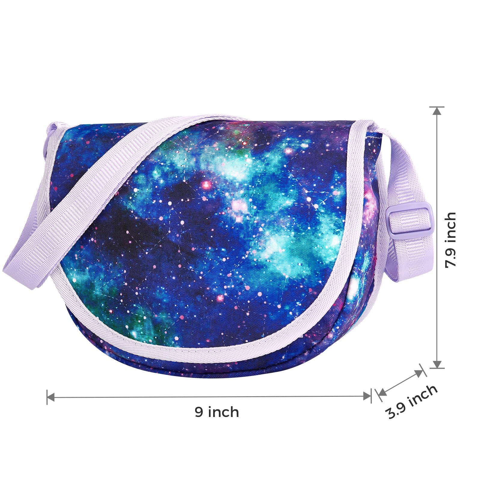 Galaxy Purple Saddle Crossbody Purse